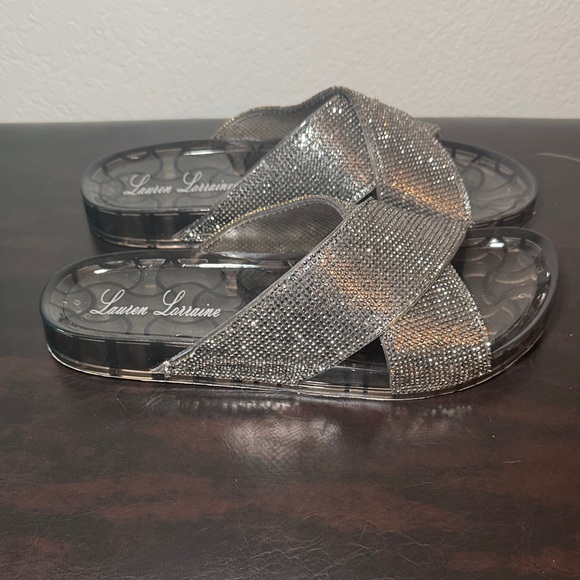 Lauren Lorraine Glittering Silver Jelly Sandals - Picture 5 of 7